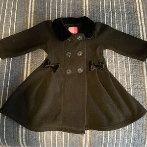 Elegant Black Girls Coat - 2T
